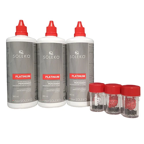 Menicon Soleko Platinum Hydrogen Peroxide Solution Value Pack